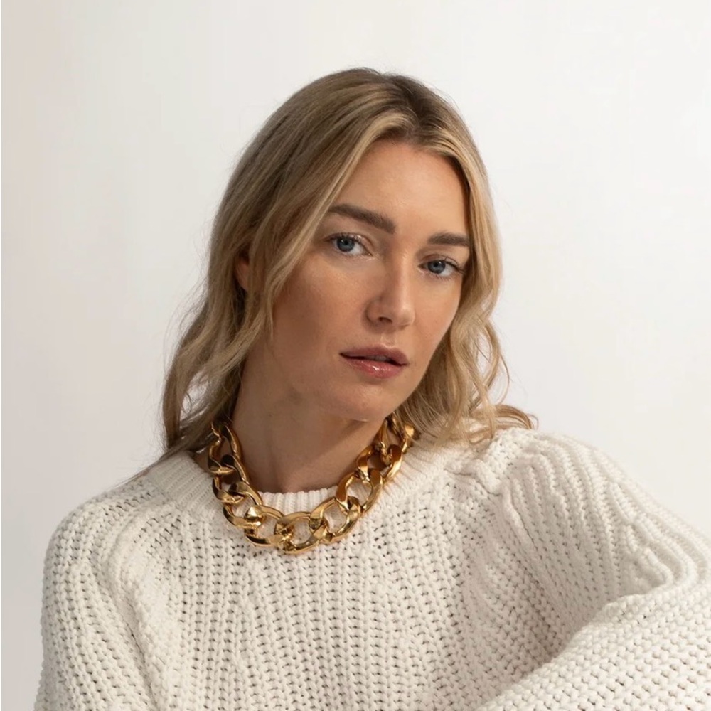 St. Moran Azlin 18K Gold plated Chain Necklace
